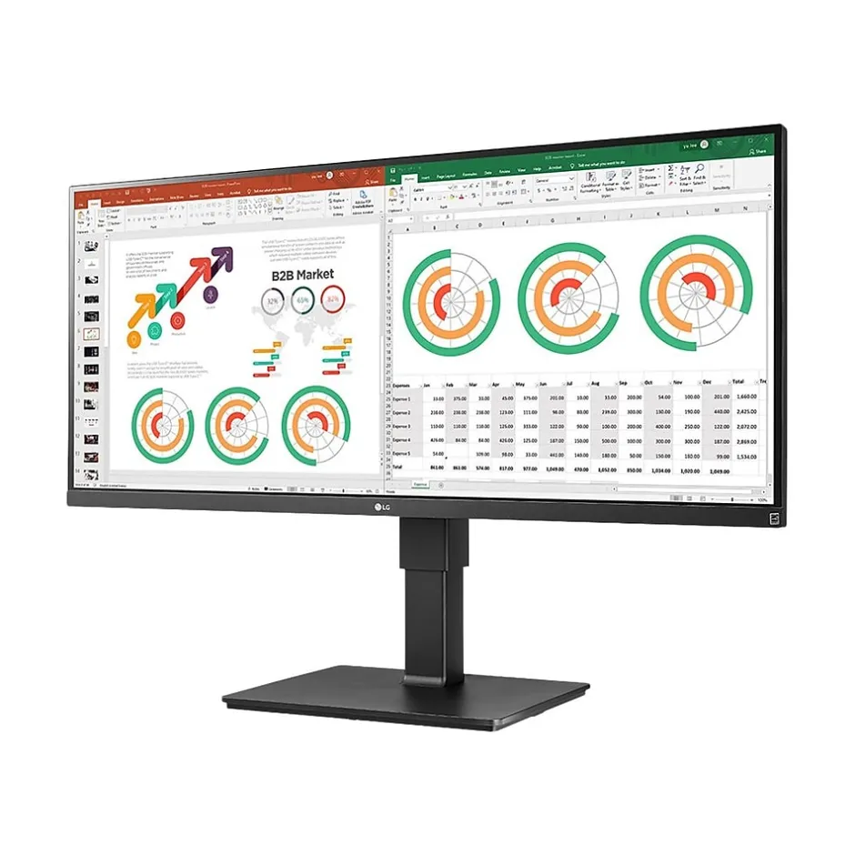 LG UltraWide WQHD Flat 34" IPS 60 Hz LED Monitor, Business Black (34BN770-B)* Flat Monitors