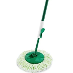 Libman Tornado Microfiber Spin Mop & Bucket, Green/White (1283001)