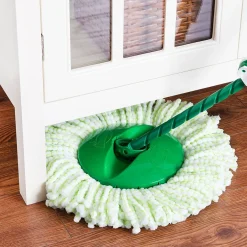 Libman Tornado Microfiber Spin Mop & Bucket, Green/White (1283001)