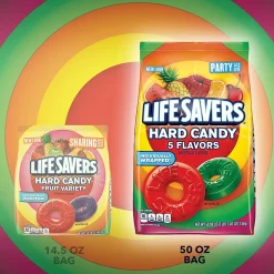 Hard Candy & Lollipops<LifeSavers Life Savers 5 Flavors Hard Candy, Party Size, 50 oz., 376 Pieces (WMW28098)