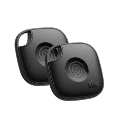 Tile by Life360 Life360 Tile Mate Bluetooth Tracker, Black, 2/Pack (RE-60012)