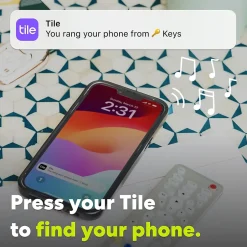 Tile by Life360 Life360 Tile Mate Bluetooth Tracker, Black, 2/Pack (RE-60012)