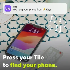 Tile by Life360 Life360 Tile Mate Slim Bluetooth Tracker, White (RE-60021)