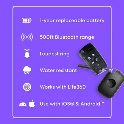 Tile by Life360 Life360 Tile Pro Bluetooth Tracker, Black (RE-61011)