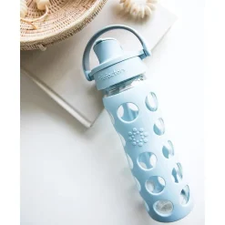 Water Bottles<Lifefactory Glass Water Bottle, 22 oz., Denim (LIFLG4321MDE4)
