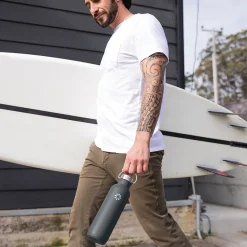 Water Bottles<Lifefactory Stainless Steel Double Wall Insulated Water Bottle, 32 oz., Carbon (LIFLS365MCN4)