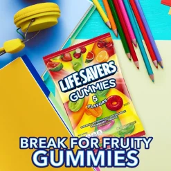 Gummy & Chewy Candy<LifeSavers 5 Flavors Gummies Candy, 7 oz. (08342)