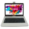 Linsay ® 10.1" OCTA CORE 128GB Storage Android 13 Tablet Dual Camera Android with Silver Keyboard and Pen Stylus