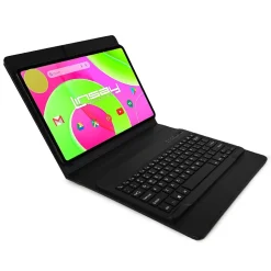 Linsay 12" Octa Core Tablet, 8GB RAM, 256GB Storage, Android 14 Bundled with Black Keyboard, Tablet, Briefcase and Stylus Pen