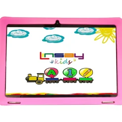 Linsay 10.1" Tablet with Case, WiFi, 2GB RAM, 64GB Storage, Android 13, Black/Pink (F10IPKIDSP)