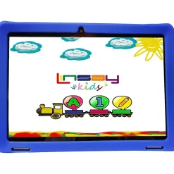 Linsay 10.1" Tablet with Case, WiFi, 2GB RAM, 64GB Storage, Android 13, Black/Blue (F10IPKIDSB)