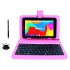 Linsay 7" Tablet with Pop-Up Holder, Stylus & Pink Leather Case, , WiFi, 2GB RAM, 64GB Storage, Android 13 (F7UHDBKSPINKP)