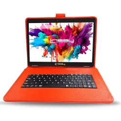 Linsay Octa Core 10.1" Tablet, 4GB RAM, 128GB Storage, Android 13, Bundled with Red Style Keyboard and Stylus Pen