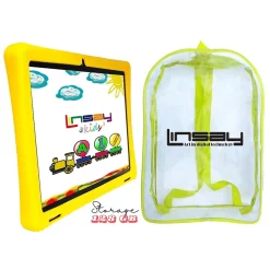 Linsay Octa Core 10.1" Tablet, 4GB RAM, 128GB Storage, Android 13, Bundled with Yellow Kids Defender Case, Backpack, Stylus Pen