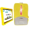 Linsay Octa Core 10.1" Tablet, 4GB RAM, 128GB Storage, Android 13, Bundled with Yellow Kids Case, Earphones, LED Backpack