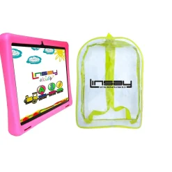 Linsay Octa Core 10.1" Tablet, 4GB RAM, 128GB Storage, Android 13, Bundled with Pink Kids Case, Backpack, and Stylus Pen