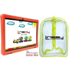 Linsay Octa Core 10.1" Tablet, 4GB RAM, 128GB Storage, Android 13, Bundled with Red Kids Case, Backpack and Stylus Pen