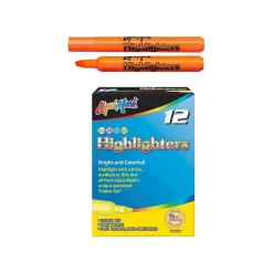 Liqui-Mark Tank Fluorescent Highlighter, Chisel Tip, Orange, Dozen (60625) Clearance