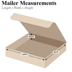 Unbranded Literature Mailers, 7 1/2" x 7" x 3 1/4", Kraft, 50/Bundle* Corrugated Mailers