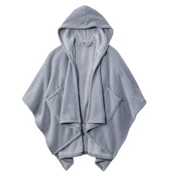 L.L.Bean Cozy Chenille Wearable Throw, Shadow Blue (1000248698)