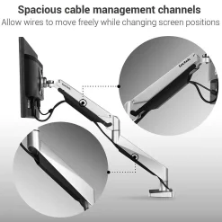 Loctek Adjustable Monitor Mount, Up to 27