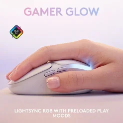 Logitech Aurora G705 Wireless Optical Gaming Mouse, White Mist (910-006365)* Ergonomic Mice