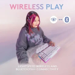 Logitech Aurora G715 Wireless Ergonomic Gaming Keyboard, White Mist (920-010453)* Ergonomic Keyboards