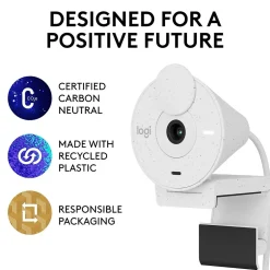 Logitech Brio 300 Full HD 1080p Webcam, 2 Megapixels, Off-White (960-001441)* Webcams