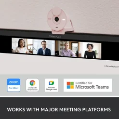Logitech Brio 300 Full HD 1080p Webcam, 2 Megapixels, Rose (960-001447)* Webcams