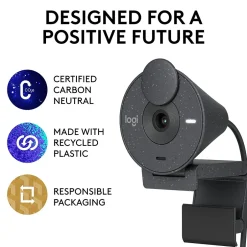Logitech Brio 300 HD 1080p Webcam, 2 Megapixels, Graphite (960-001497)* Webcams