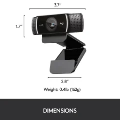 Logitech C922 Pro Stream Webcam 1080P Camera for HD Video Streaming, Black (960-001087)* Webcams