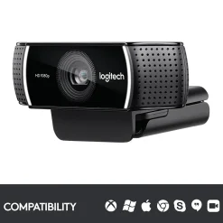 Logitech C922 Pro Stream Webcam 1080P Camera for HD Video Streaming, Black (960-001087)* Webcams