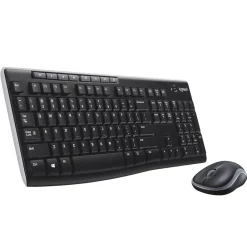 Logitech Combo MK270 Wireless Keyboard & Mouse, Black (920-004536)* Ergonomic Keyboard & Mouse Sets