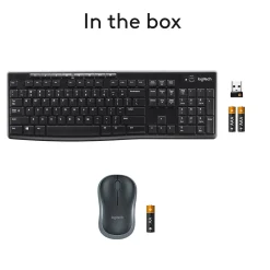 Logitech Combo MK270 Wireless Keyboard & Mouse, Black (920-004536)* Ergonomic Keyboard & Mouse Sets