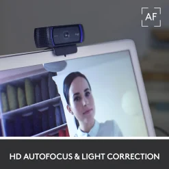 Logitech C920S Pro 1080p HD Webcam, Black (960-001257)* Webcams