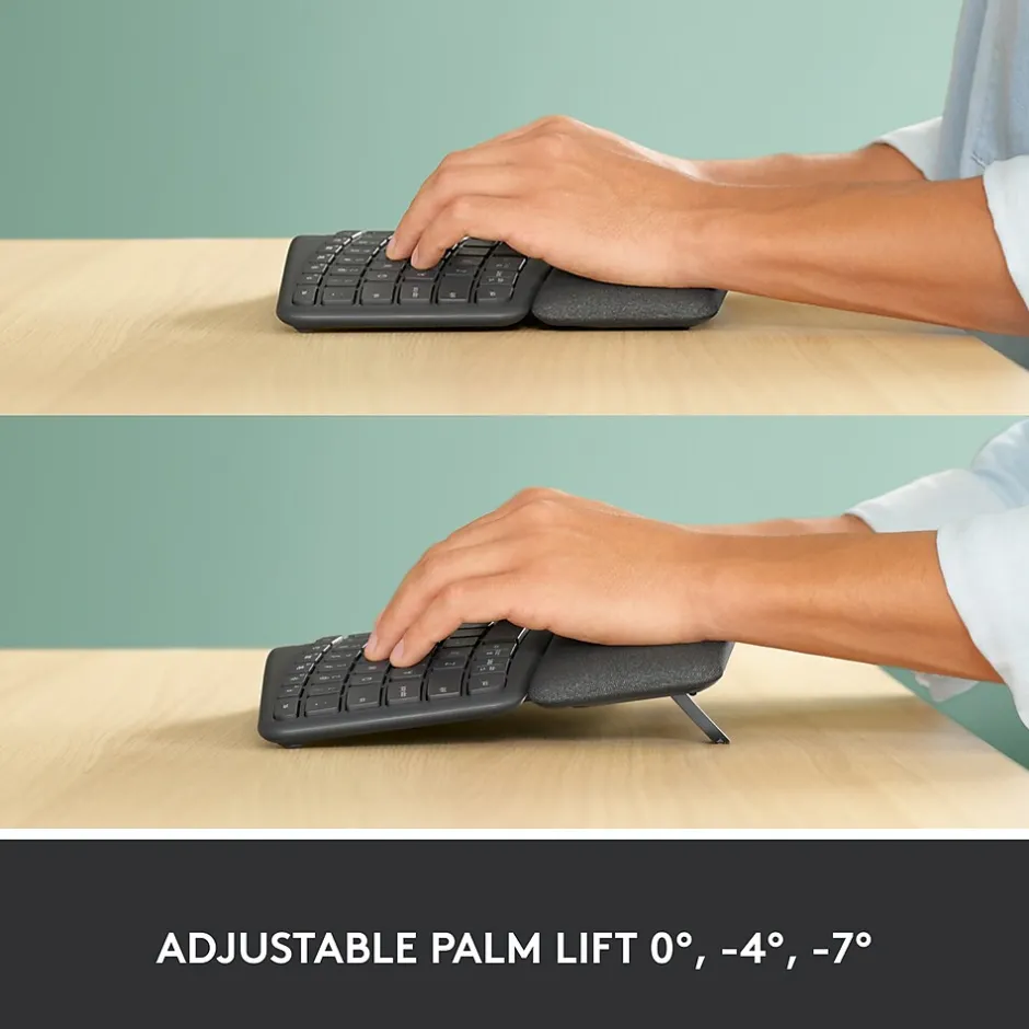 Logitech ERGO K860 Wireless Keyboard, Graphite (920-009166)* Ergonomic Keyboards