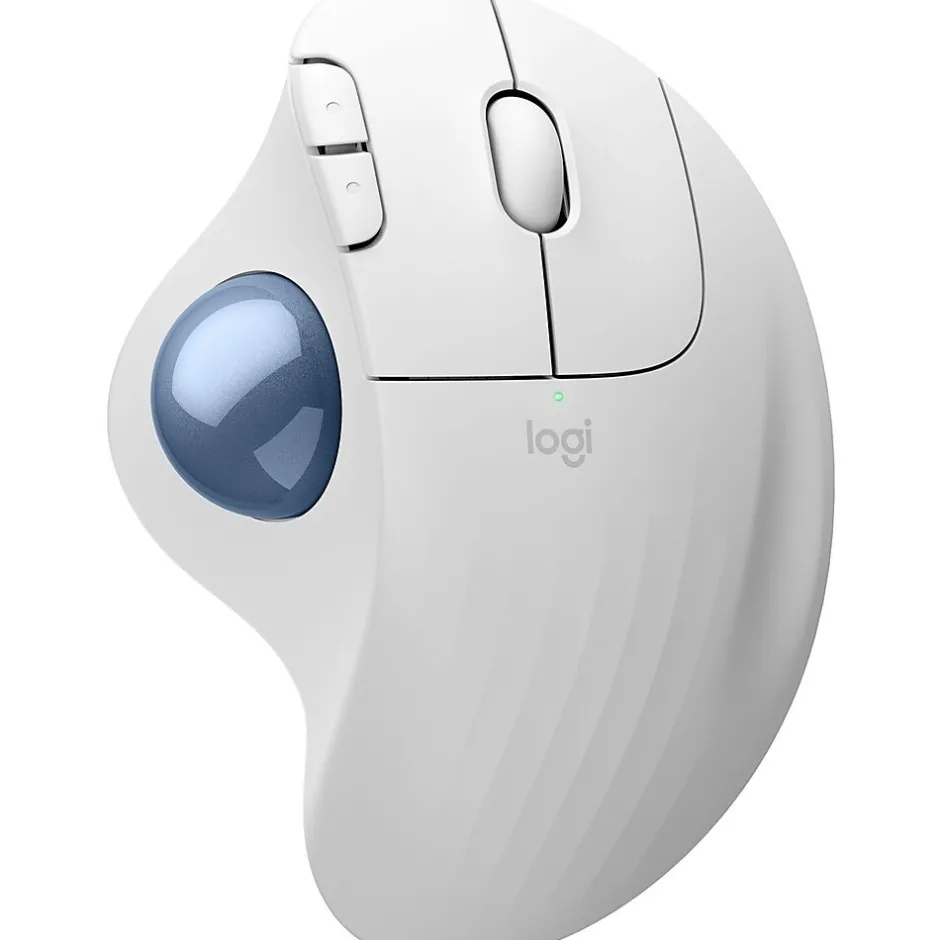 Logitech Ergo M575S Wireless Ergonomic Optical USB Mouse, Off-White/Blue (910-007028)* Ergonomic Mice