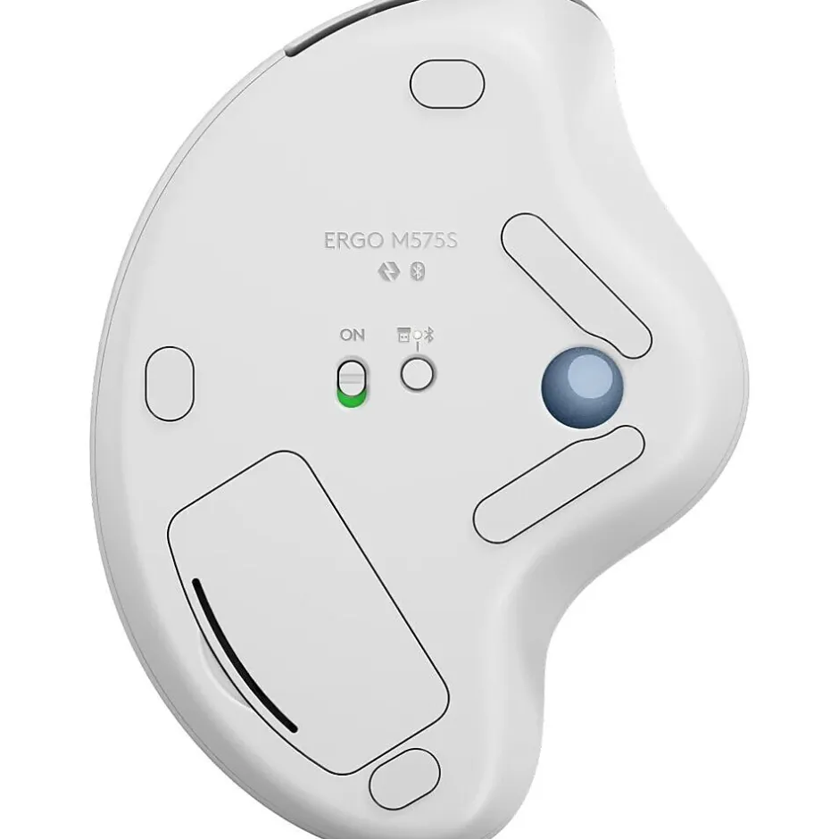 Logitech Ergo M575S Wireless Ergonomic Optical USB Mouse, Off-White/Blue (910-007028)* Ergonomic Mice