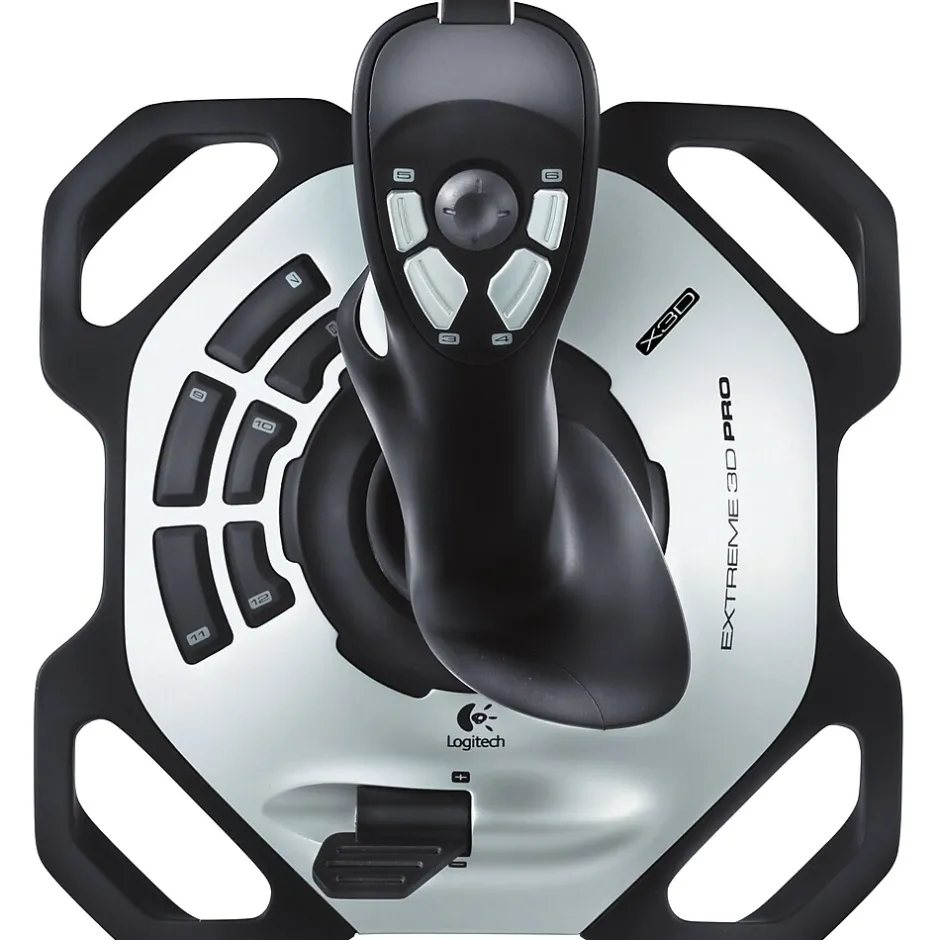 Logitech Extreme 3D Pro Joystick with Precision Twist Rudder Control for PC/Mac, Cable Connectivity, Black (963290-0403)* Gaming Accessories