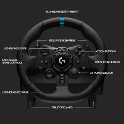 Logitech G G923 TRUEFORCE Sim Racing Wheel and Pedals for PS5, PS4 and PC, Black (941-000147)* Gaming Accessories