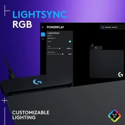 Logitech G PowerPlay Wireless Charging Gaming Mouse Pad (943-000109)* Ergonomic Wrist Rests