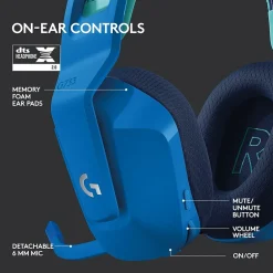 Logitech G Series G733 Wireless Over-the-Ear Gaming Headset, Blue (981-000942)* Gaming Headsets