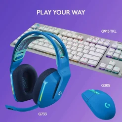 Logitech G Series G733 Wireless Over-the-Ear Gaming Headset, Blue (981-000942)* Gaming Headsets