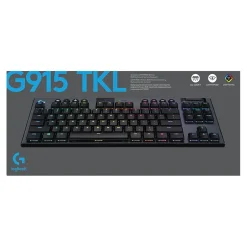 Logitech G915 TKL LIGHTSPEED GL Clicky Wireless Gaming RGB Mechanical Keyboard, Black (920-009529)* Ergonomic Keyboards