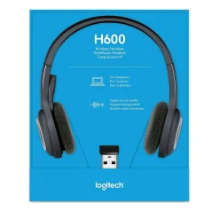 Logitech H600 Wireless Computer Headset, Over-the-Head, Black* Headsets
