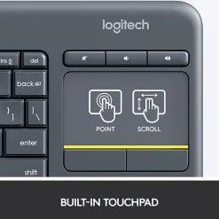 Logitech K400 Plus Wireless Touch Keyboard, Dark Gray (920-007119)* Ergonomic Keyboards