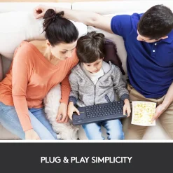 Logitech K400 Plus Wireless Touch Keyboard, Dark Gray (920-007119)* Ergonomic Keyboards