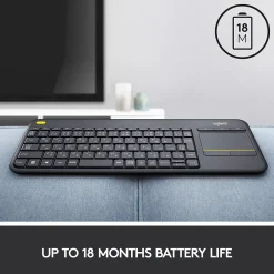 Logitech K400 Plus Wireless Touch Keyboard, Dark Gray (920-007119)* Ergonomic Keyboards