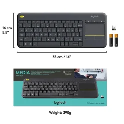 Logitech K400 Plus Wireless Touch Keyboard, Dark Gray (920-007119)* Keyboards