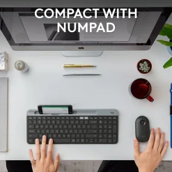 Logitech K585 Slim Multi-Device Wireless Keyboard, Graphite (920-011479)* Ergonomic Keyboards